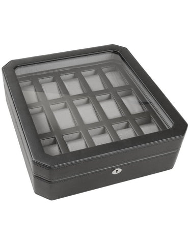 Wolf Designs 15 Watch Box - Black Pebble Finish - 4585-029_6767a850-fd6f-4e46-bc7c-51d2bf9e2043