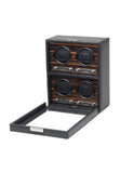 Wolf Designs Module 2.7 Roadster Four Piece Watch Winder - Black Pebble Finish - 4591-56A_44970bf9-8a31-43fb-b8b1-48ba6a7ee173