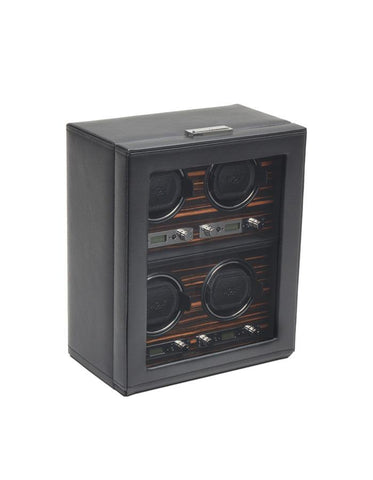 Wolf Designs Module 2.7 Roadster Four Piece Watch Winder - Black Pebble Finish - 4591-56_60214d7d-efad-4b90-980f-a819218dd9d9