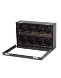 Wolf Designs Module 2.7 Roadster Eight Piece Watch Winder - Black Pebble Finish - 4593-56A_c4af3cdd-894a-44b8-8cfc-62883f08574b