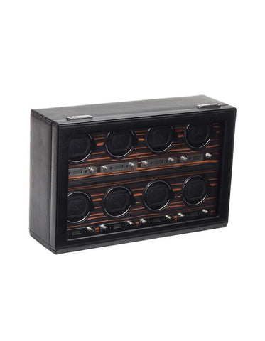 Wolf Designs Module 2.7 Roadster Eight Piece Watch Winder - Black Pebble Finish - 4593-56_7acfe0ed-c52d-44aa-8a89-55b2c17b83b3