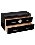 WOLF Meridian Humidor with Two Drawers - Black - Up to 68 Cigar Capacity - 4600-70A_8d2167e8-d4d0-4983-ac75-b8e8d4932d29