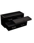 WOLF Meridian Two Drawer Valet&#44; Charging Station & Pen Box - Black - 4603-70B_09d6d9be-8c15-4c54-bacd-58c6c003be1b