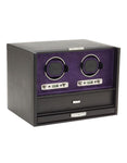 WOLF Blake Double Winder with Storage & Travel Case - Black Pebble & Purple - 4607-28A_aa21d99d-7906-4fce-a2f9-898d04e2e4fa