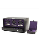 WOLF Blake Triple Winder with Storage & Travel Case - Black Pebble & Purple - 4608-28C_e5ab73c0-6304-4c12-a422-04a572424fde