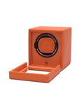 WOLF Single Cub Winder with Cover - Orange Saffiano Leather - Module 1.8 Winder - 4611-39A_6c78f528-889f-41bf-a60f-bef03507348a