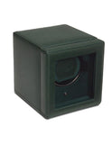 WOLF Single Cub Winder with Cover - Green Pebble Leather - Module 1.8 Winder - 4611-41