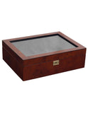 WOLF Savoy 10 Piece Watch Box with Key - Burlwood - 4616-10_d4e6fff6-c99b-4c99-9fef-a7eab7758c43