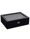 WOLF Savoy 10 Piece Watch Box with Key - Black - 4616-70_b1a47ef1-9a40-4ee5-ae6a-fd463c52e3d6