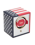 WOLF Single Cub Watch Winder - Limited Edition U.S. Flag Design - Module 1.8 - 4623-04