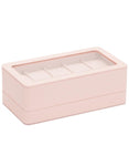 WOLF Smart Storage 6 Piece Watch Box - Strap Tray - Rose Quartz - Charge Station - 4631-15A