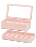 WOLF Smart Storage 6 Piece Watch Box - Strap Tray - Rose Quartz - Charge Station - 4631-15