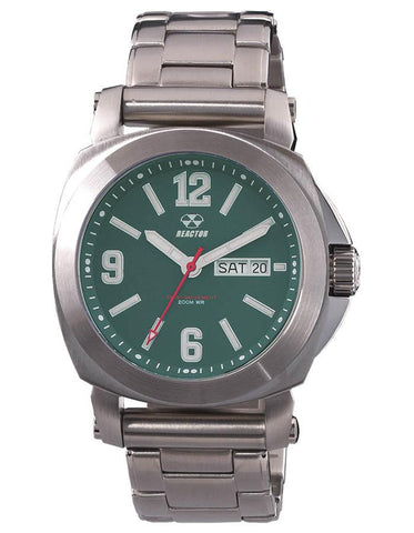 Reactor Fermi Mens Watch - Stainless Steel - Green Dial - Bracelet - Date - 48009