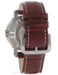 Reactor Fermi Mens Day/Date Watch - Matte Navy Dial - Burgundy Leather Strap - 48303C