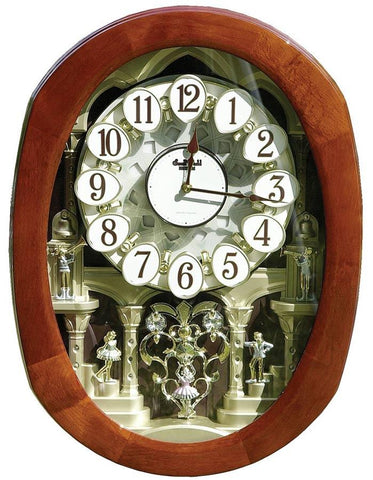 Rhythm Grand Encore Musical Motion Wall Clock - Swarovski - 30 Songs - 4MH407