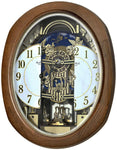 Rhythm Joyful Blessings Muscial Motion Wall Clock - 30 Melodies - Oak Case - 4MH414WU06A