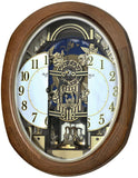 Rhythm Joyful Blessings Muscial Motion Wall Clock - 30 Melodies - Oak Case - 4MH414WU06A