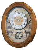 Rhythm Joyful Prairie Musical Motion Wall Clock - Oak Frame - 30 Songs - 4MH418_241b4b60-6aa7-46ed-b8fc-4af9c7e3cc17