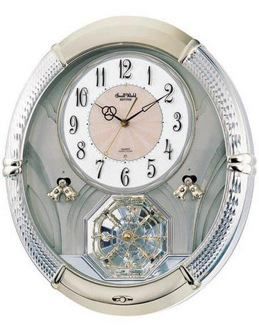 Rhythm Amazing Carina Musical Motion Clock with 16 Melodies - Swarovski Elements - 4MH785