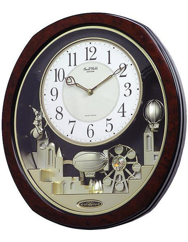 Rhythm Joyful Land Musical Motion Wall Clock with 6 Hymns and Christmas Melodies - 4MH850_7ef04309-b16c-4c57-8684-a0d86f17b1ab