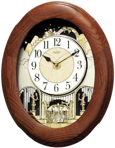 Rhythm Joyful Nostalgia Oak Magic Motion Wall Clock - Wood Case with Oak Finish - 4MH852_c51505f2-511a-46cf-8c4d-ee3bbd7af5d8