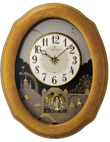 Rhythm Timecracker Golden Oak II Magic Motion Wall Clock with Oak Wood Case - 4MH863_f2391e71-d408-4153-a9c3-792cf9c57e88