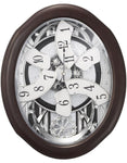 Rhythm Anthology Espresso Musical Wall Clock - Swarovski - 30 Melodies - 4MH869WU06A
