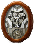 Rhythm Clocks Joyful Glory Magic Motion Musical Clock - 30 Songs - Wooden Case - 4MH897A