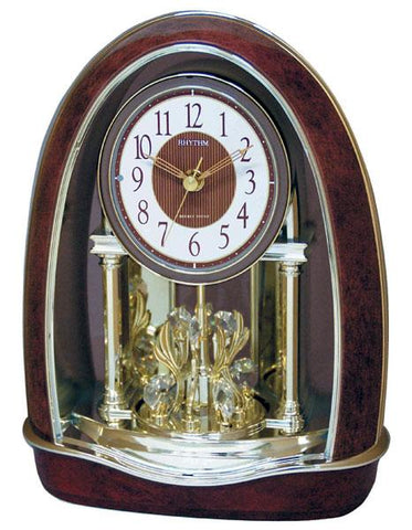 Rhythm Classic Nightingale Musical Mantel Clock  - 8 Crystal Accents - 16 Songs - 4RH781_b1ffa87c-f551-4a21-ac68-628d40f7ae31