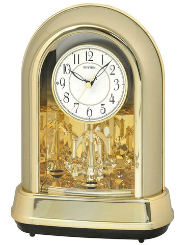 Rhythm Crystal Dulcet Musical Motion Clock - Champagne Gold-Tone - Swarovski - 4RH791WD18_76a95bf2-5954-43eb-bc24-88e997250874