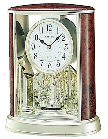 Rhythm Woodgrain Teardrop Motion Clock - 4SG724US06_a2e2171b-c985-42dd-9d3b-32173e06517c