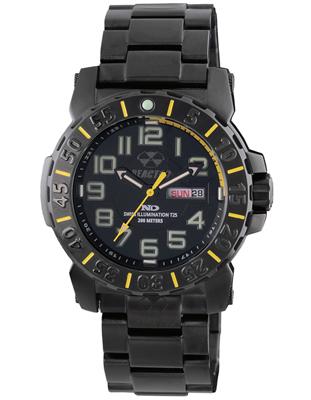 Reactor Mens Trident 2 - Black Steel - Yellow Accents - NeverDark - 200m - 50507