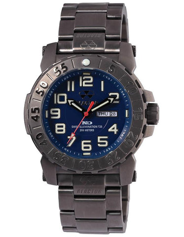 Reactor Trident 2 Men's Watch - Gunmetal - Navy Dial - 200M - 50603