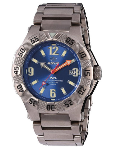 Reactor Mens Gamma 2 - Titanium Case & Bracelet - Blue Dial - Never Dark - 300M - 51003