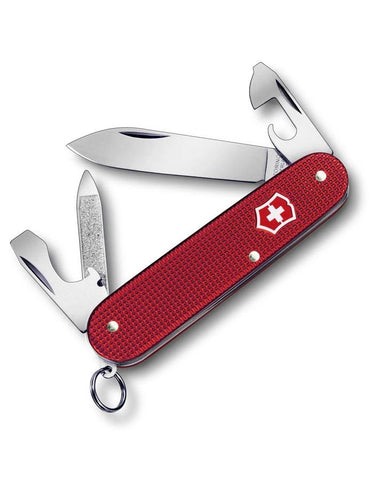 Victorinox Swiss Army Cadet - Red Alox&#44; Ribbed - 9 Tools - Engravable - 53043