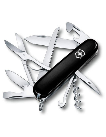 Victorinox Swiss Army Huntsman Pocket Knife - Black - 15 Tools - 91mm - 53203