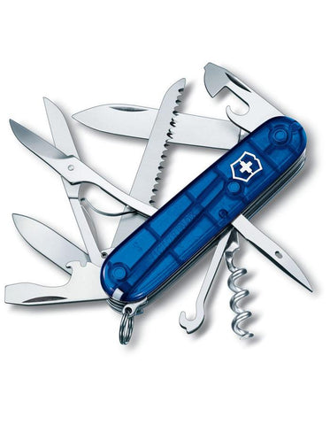 Victorinox Swiss Army Huntsman Pocket Knife - Sapphire - 15 Tools - 91mm - 53206