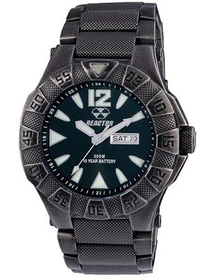 Reactor Gamma Mens Battleworn Black - Black Dial - Day/Date - 300 Meter - 53601-Reactor