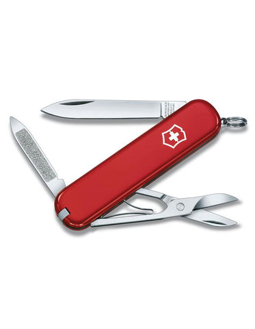 Victorinox Swiss Army Ambassador Pocket Knife - Red Case - Nail File  - Scissors - 53681