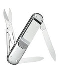 Victorinox Swiss Army Money Clip Pocket Knife - Silver Alox&#44; Smooth - 5 Tools - 53740