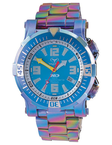 Reactor Poseidon Wyland Titanium Mens Watch - Ionzied Titanium - Date - Bracelet - 54998