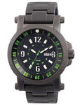 Reactor Fallout 2 Mens Day/Date Watch - Black/Green Dial - Black Nitride Design - 56509