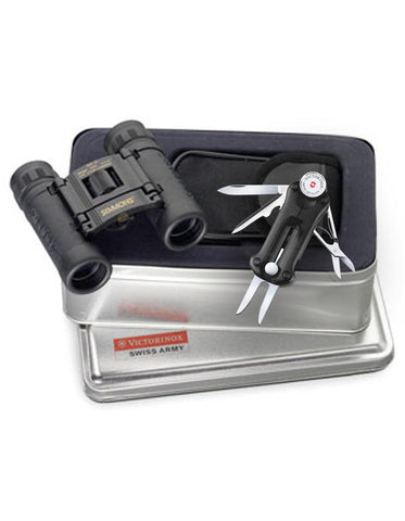 Victorinox Swiss Army Golf Tool & Binocular Gift Set - Black - Pouch & Tin - 58168