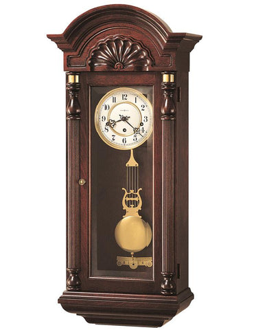 Howard Miller Jennison Chiming Pendulum Wall Clock - Vintage Mahogany - Key Wind - 612-221_d660e7f9-0712-409e-bd13-605b52aeeaba