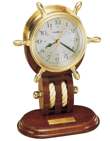 Howard Miller Brittania Tabletop Clock - Nautical Themed - Brass Wheel Frame - 613-467_e14fb425-d15f-4be5-8202-fabdc51df4c7