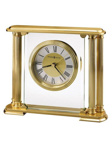 Howard Miller Athens Tabletop Clock - Solid Brass - Glass Crystal - Columns - 613-627_cf7520bb-4352-47a6-8f18-5474aaaf8f91