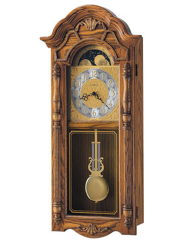 Howard Miller Rothwell Golden Oak Pendulum Wall Clock - Decorative Moon Phase - 620-184_92fab004-ce06-494f-b41b-34c372f78faf