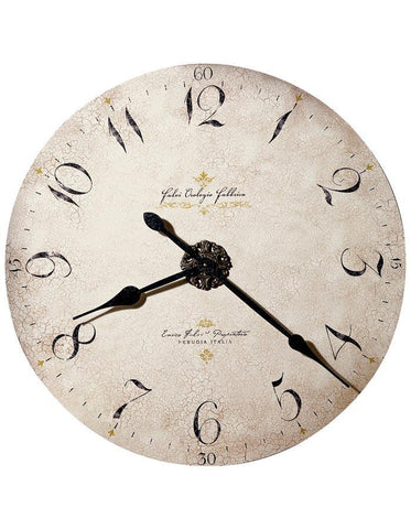 Howard Miller Enrico Fulvi Large Wall Clock - Antiqued Dial - Gold-Tone Accents - 620-369