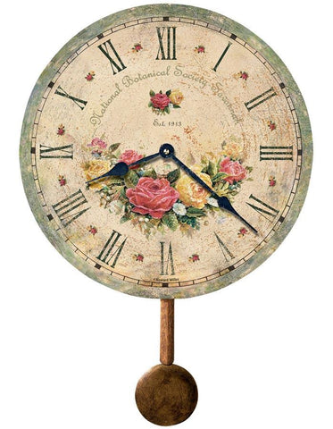 Howard Miller Savannah Botanical VI Pendulum Wall Clock - Floral Design - 620-401