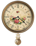 Howard Miller Savannah Botanical Pendulum Wall Clock - Floral Design - 620-440